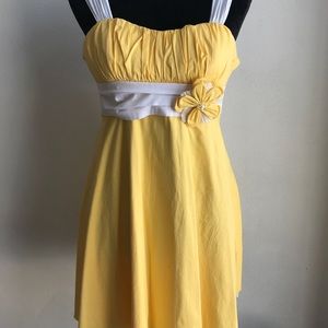 Yellow and White Sundress